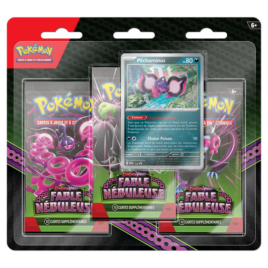 Tripack Pokémon – Écarlate Et Violet :  Fable Nébuleuse [EV06.5] - FR
